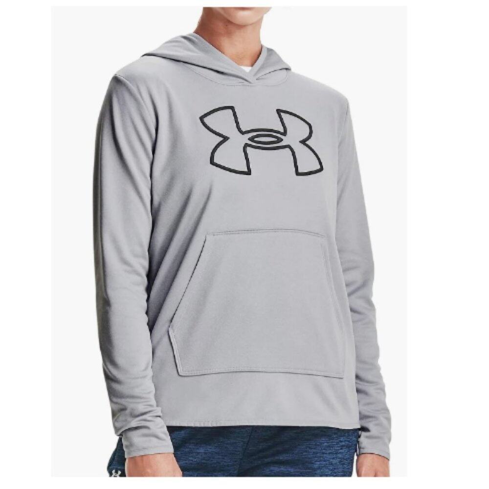Under Armour Women's Active Logo Pullover Hoodie Sweatshirt Size S Loose Fit
